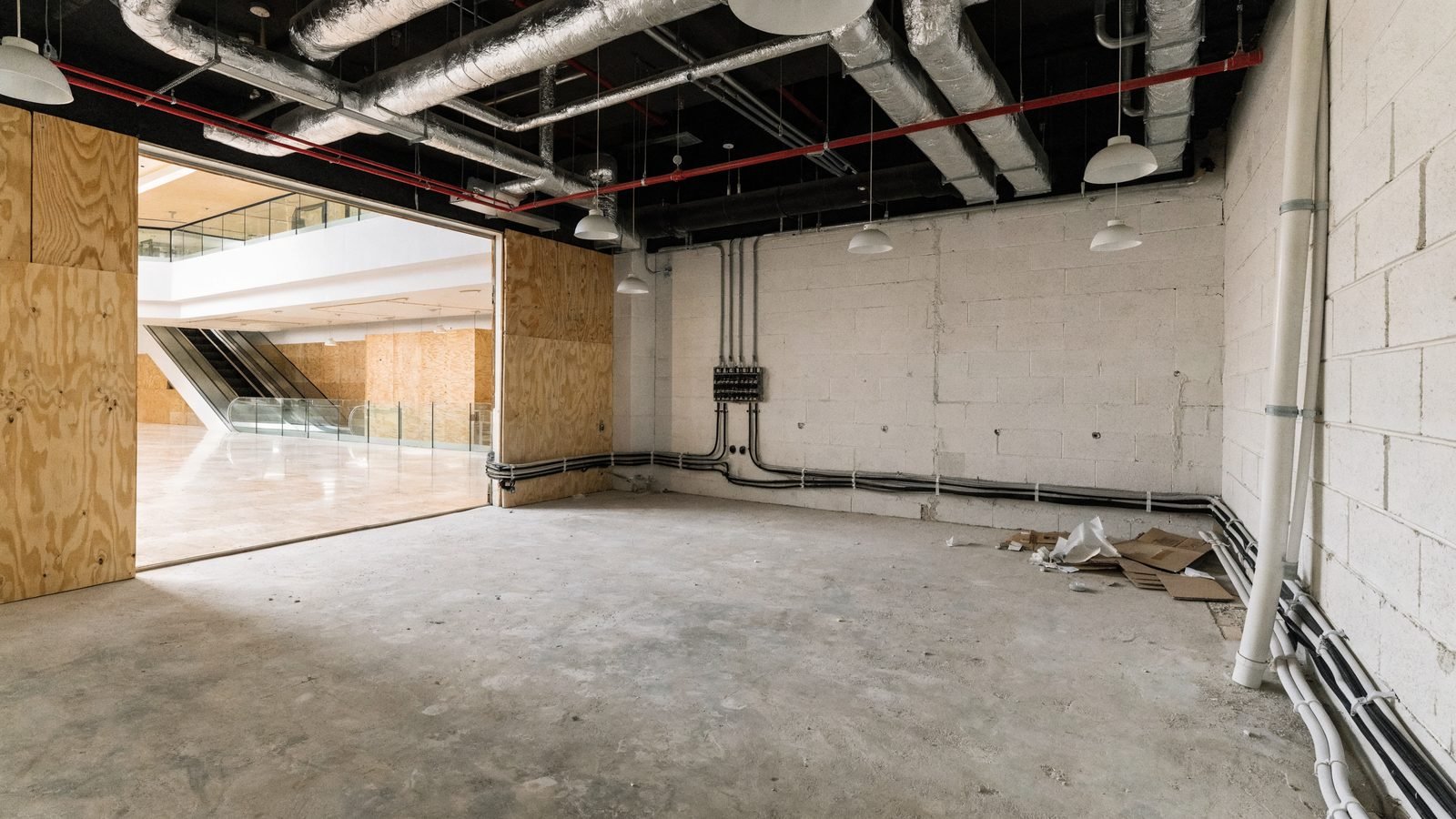 Retail shell before fit-out