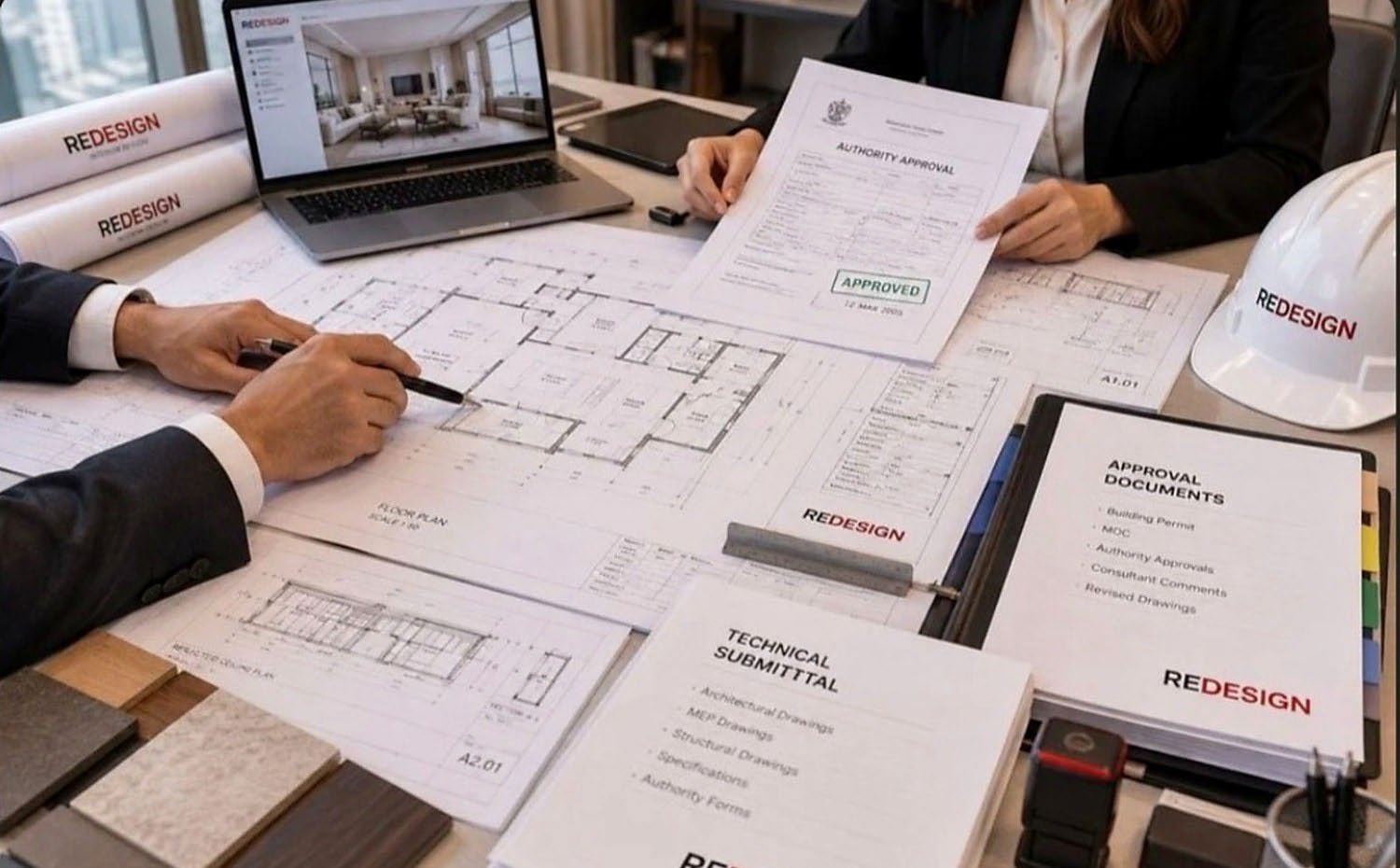 المخططات الفنية والتنفيذية لمشروع تصميم داخلي في دبي