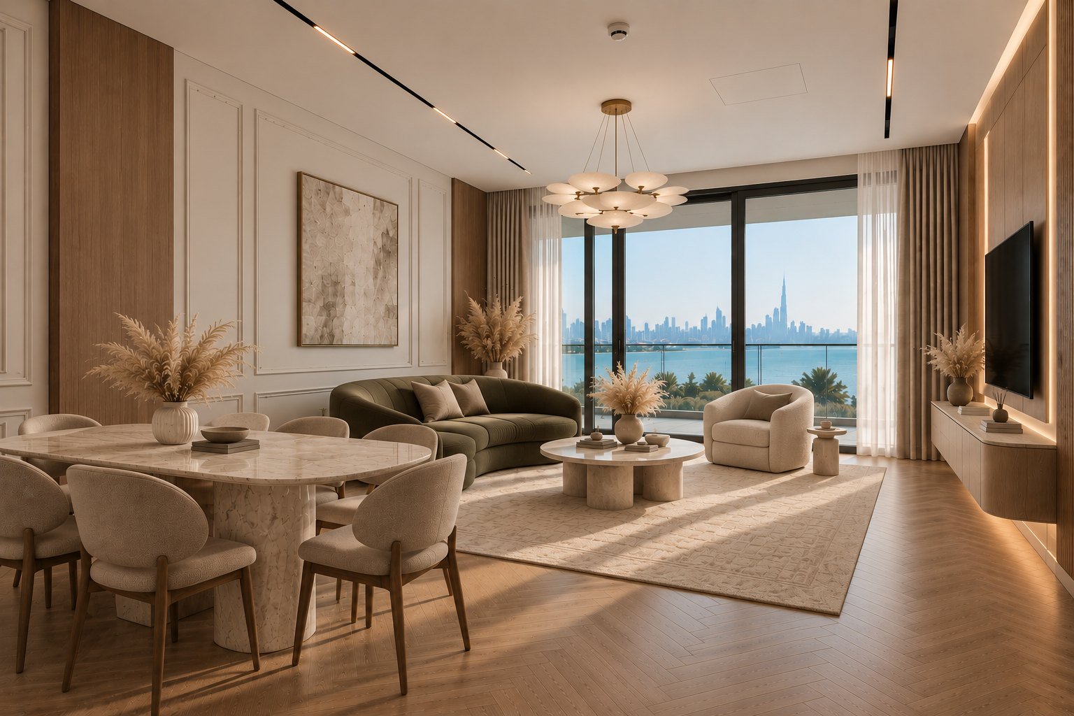 Finished 2-bedroom apartment at Dubai Creek Harbour, Dubai, after handover