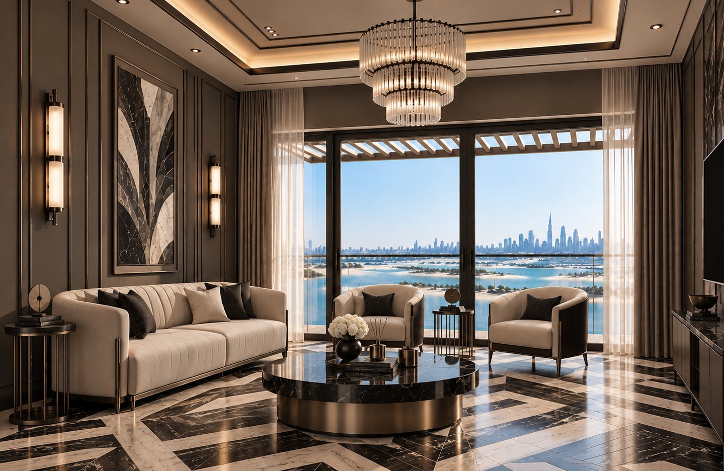 Two-bedroom apartment fit-out at Grand Bleu Tower 2, Emaar Beachfront