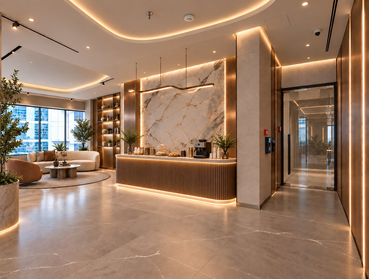 11 Rent A Car office fit-out in Bayswater Tower, Business Bay, Dubai